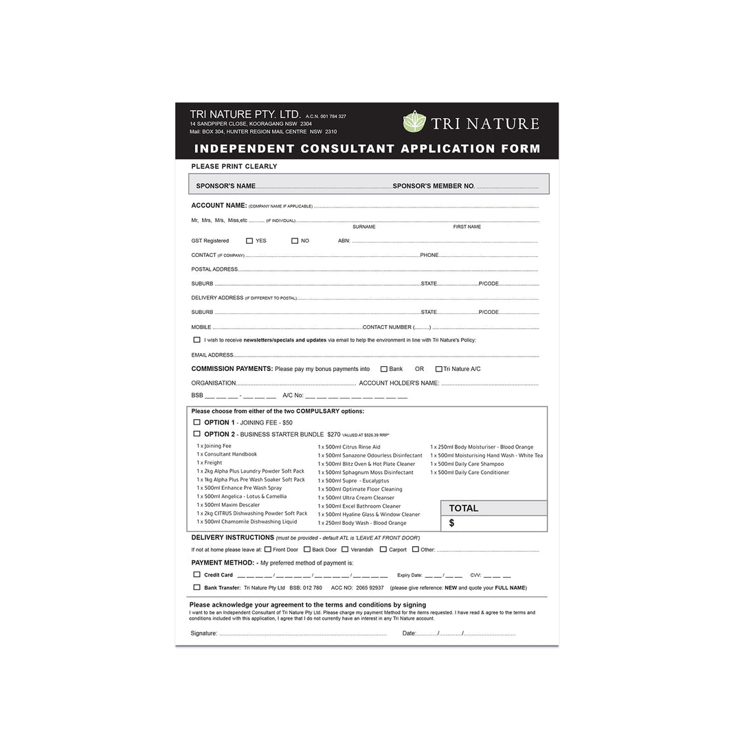 Consultant Application Form