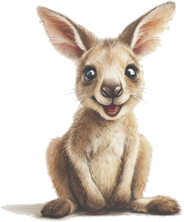 Kangaroo peeking in