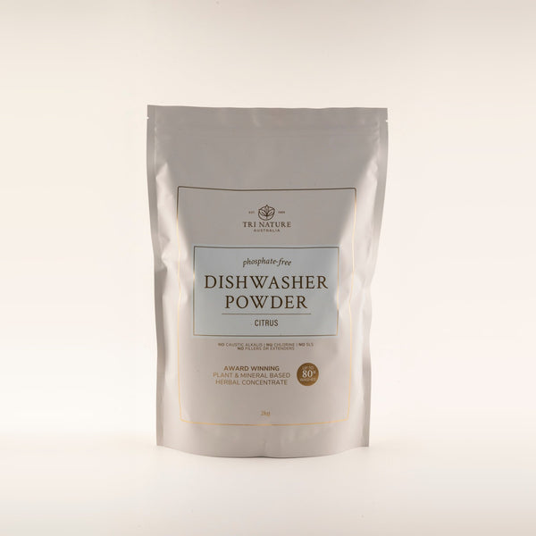 Tri Nature Dishwasher Powder Citrus 2kg soft pack, new look packaging
