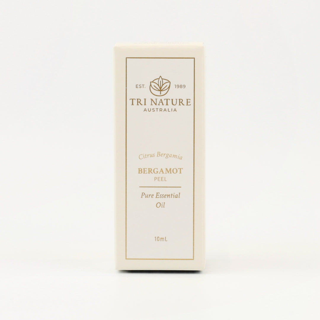 Tri Nature Bergamot Pure Essential Oil 10mL box, front of pack