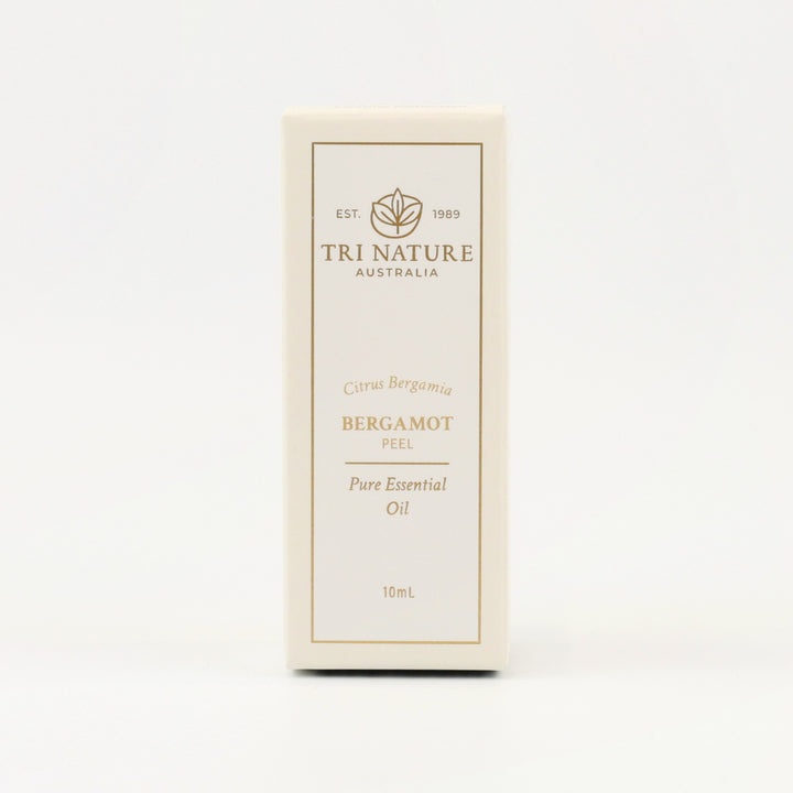 Tri Nature Bergamot Pure Essential Oil 10mL box, front of pack
