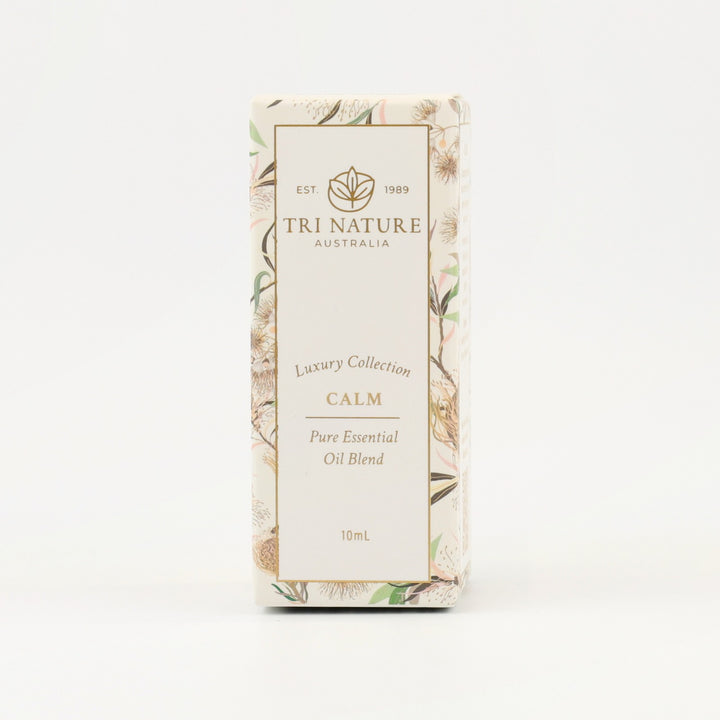 Tri Nature Calm Essential Oil Blend 10mL box, front of pack