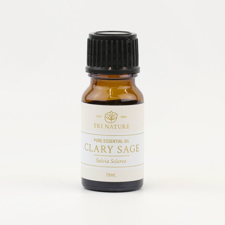 Tri Nature Clary Sage Pure Essential Oil 10mL amber glass bottle