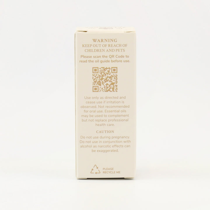 Tri Nature Clary Sage Pure Essential Oil box, safety directions and QR code