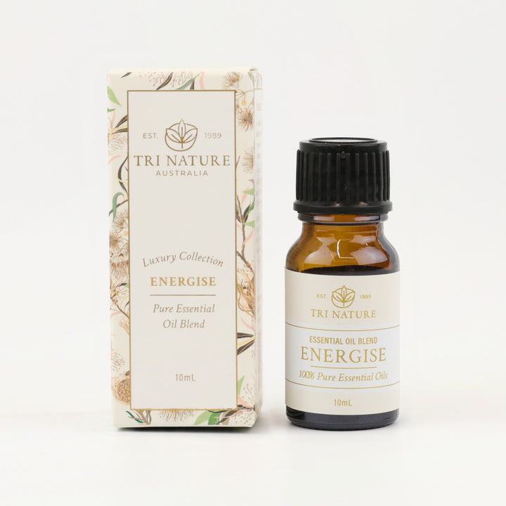 Tri Nature Energise Essential Oil Blend 10mL bottle with gift box