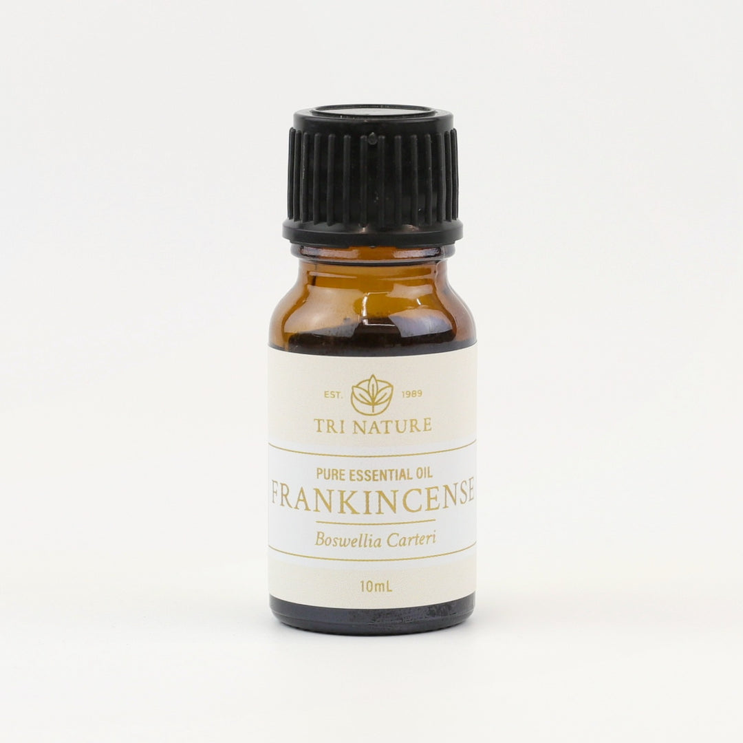Tri Nature Frankincense Pure Essential Oil 10mL amber glass bottle