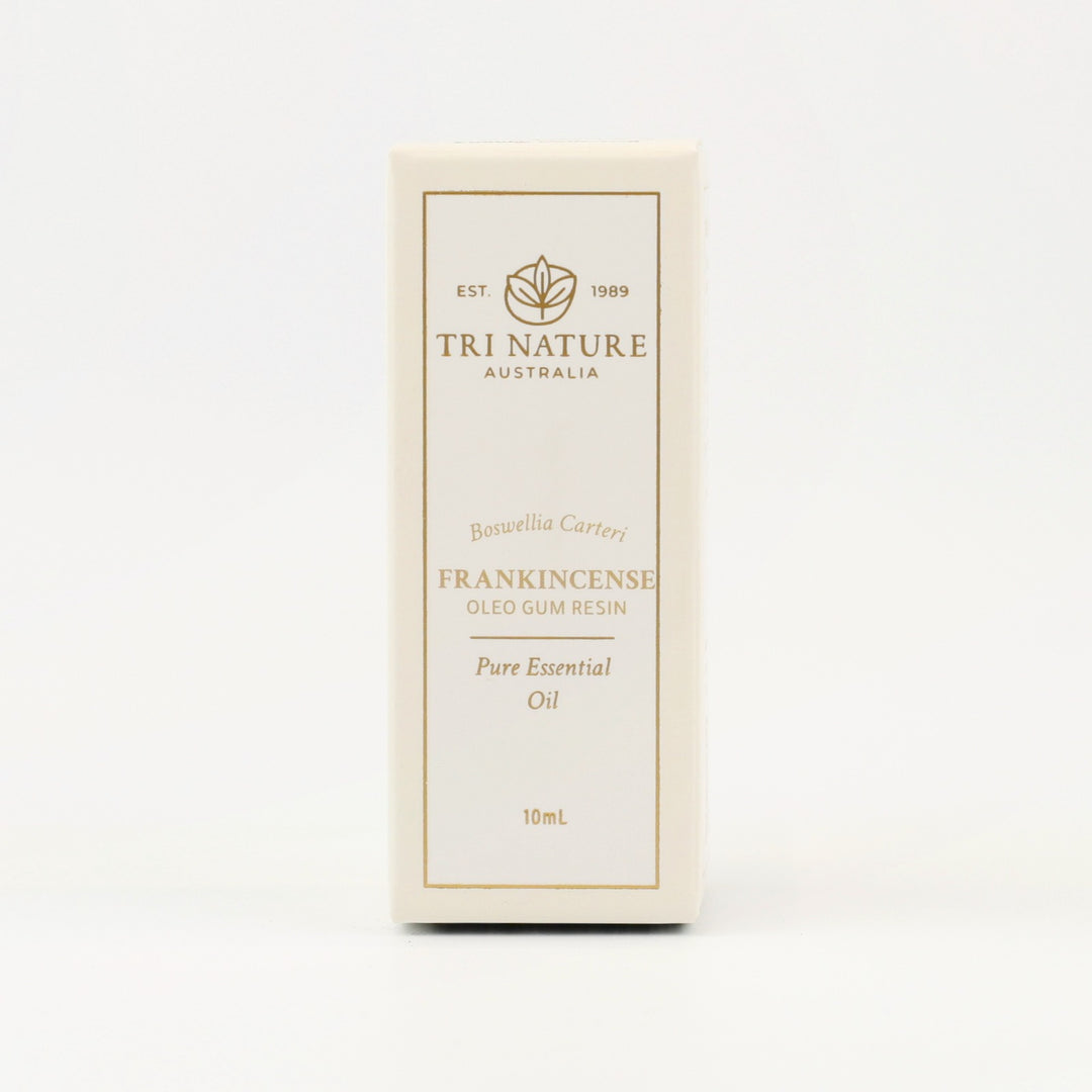Tri Nature Frankincense Pure Essential Oil 10mL box, front of pack
