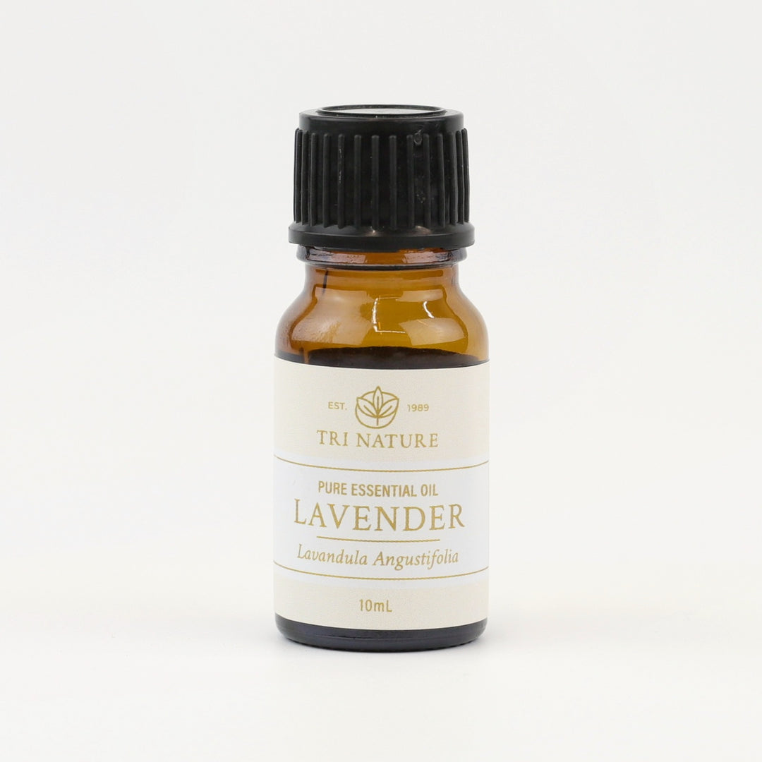 Tri Nature Lavender Pure Essential Oil 10mL amber glass bottle