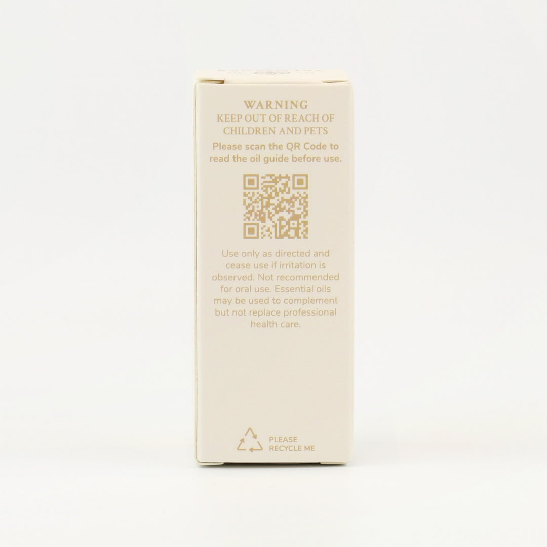 Tri Nature Lavender Pure Essential Oil box, safety directions and QR code