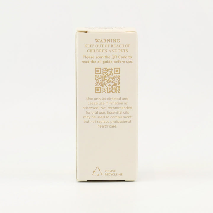 Tri Nature Lavender Pure Essential Oil box, safety directions and QR code