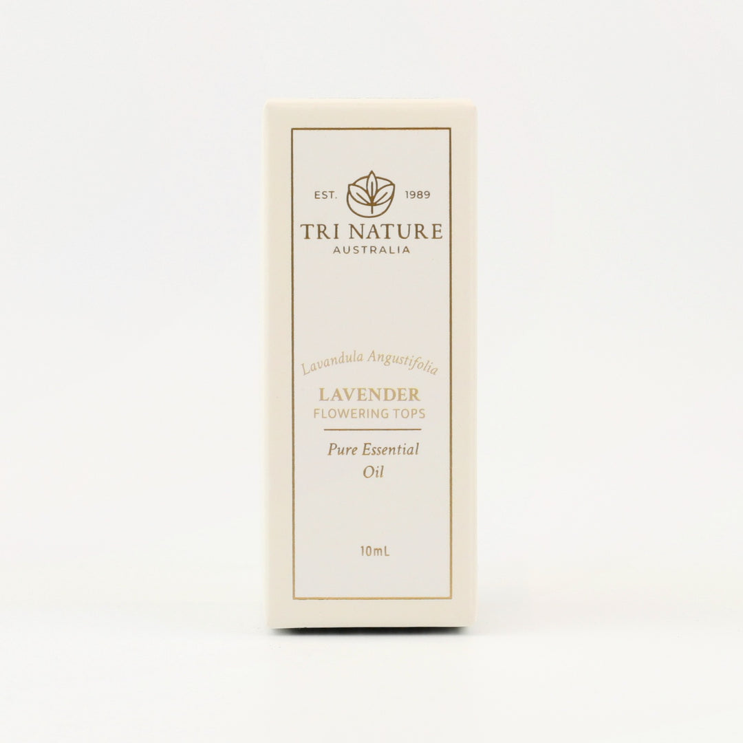 Tri Nature Lavender Pure Essential Oil 10mL box, front of pack