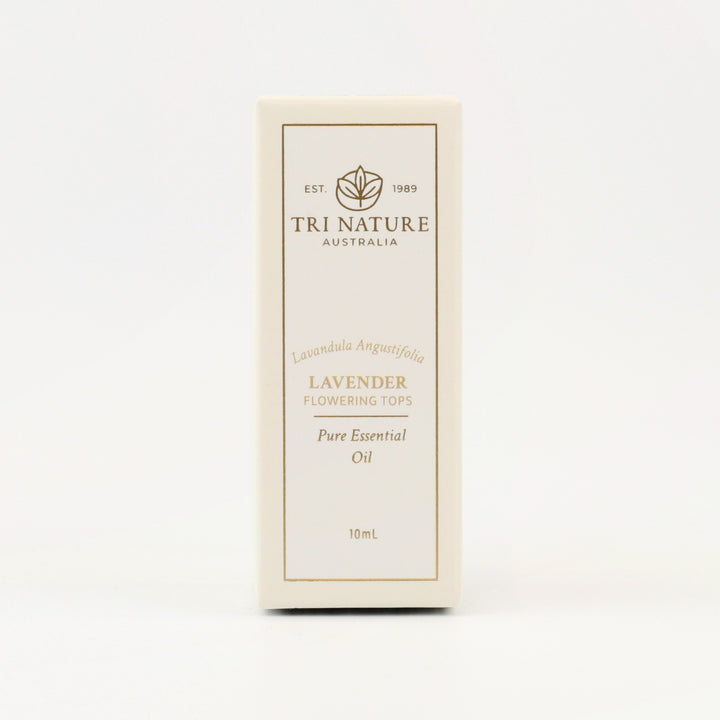 Tri Nature Lavender Pure Essential Oil 10mL box, front of pack