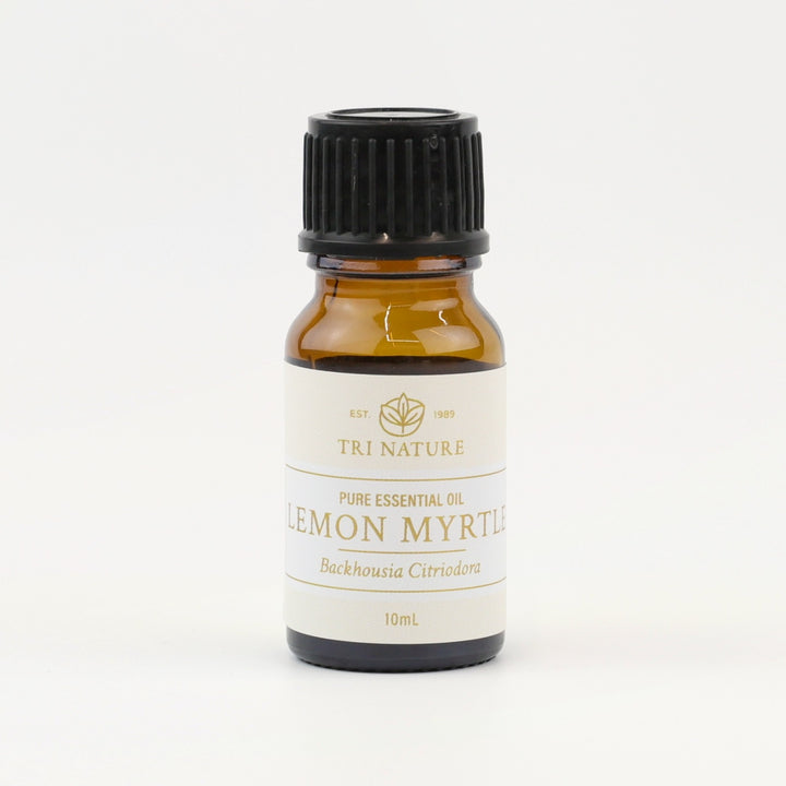 Tri Nature Lemon Myrtle Pure Essential Oil 10mL amber glass bottle