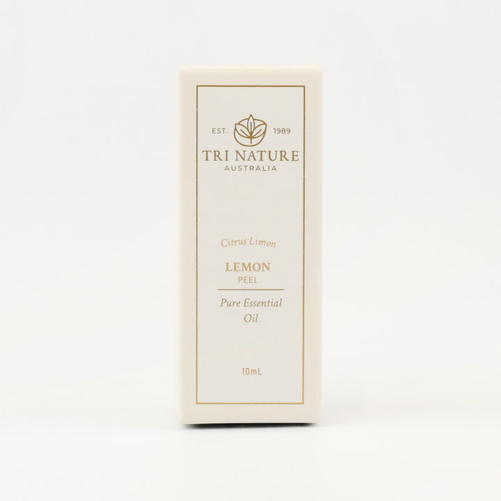 Tri Nature Lemon Pure Essential Oil 10mL box, front of pack
