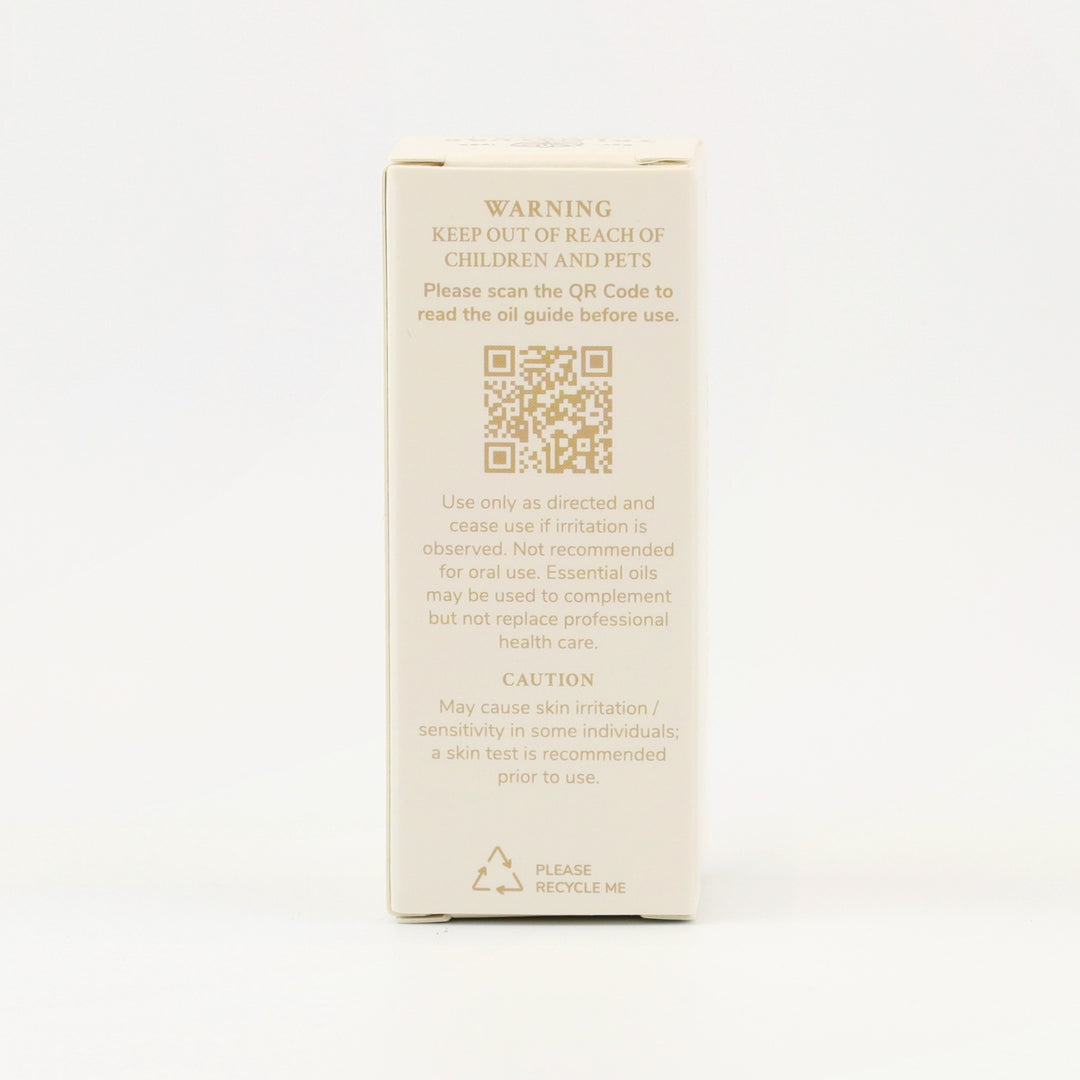 Tri Nature Lemongrass Pure Essential Oil box, safety directions and QR code
