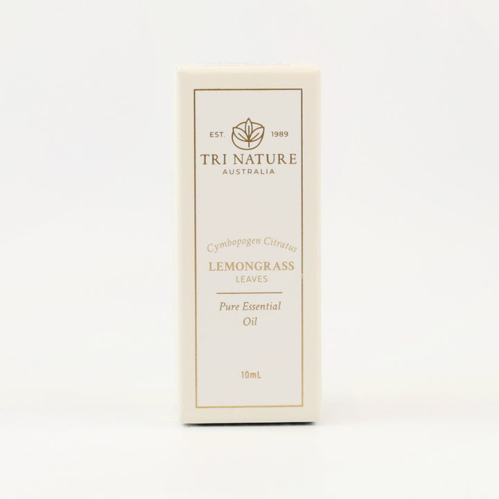 Tri Nature Lemongrass Pure Essential Oil 10mL box, front of pack