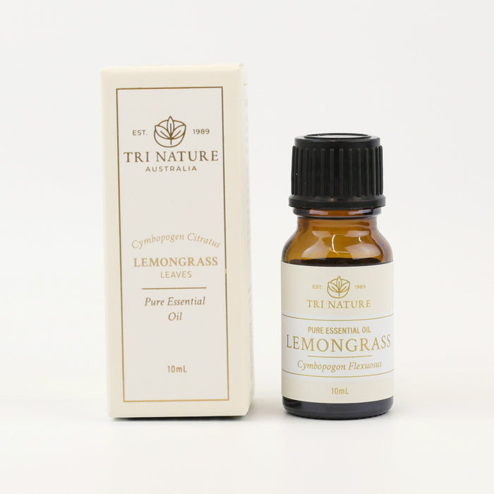 Tri Nature Lemongrass Pure Essential Oil 10mL bottle with gift box