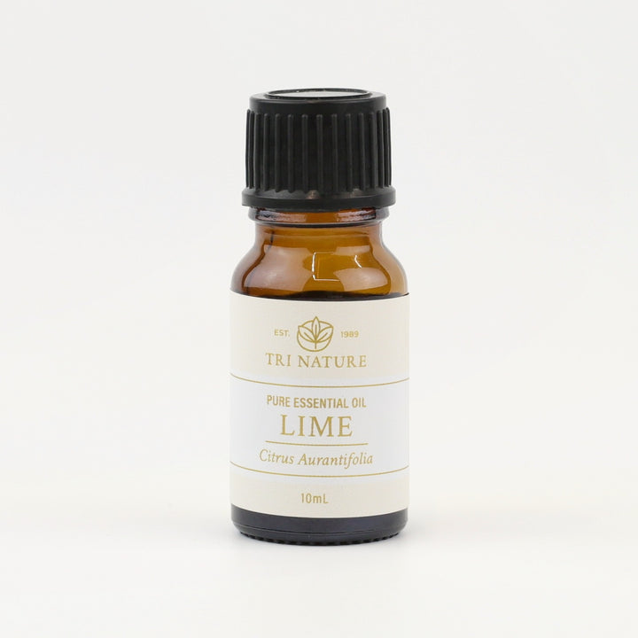 Tri Nature Lime Pure Essential Oil 10mL amber glass bottle