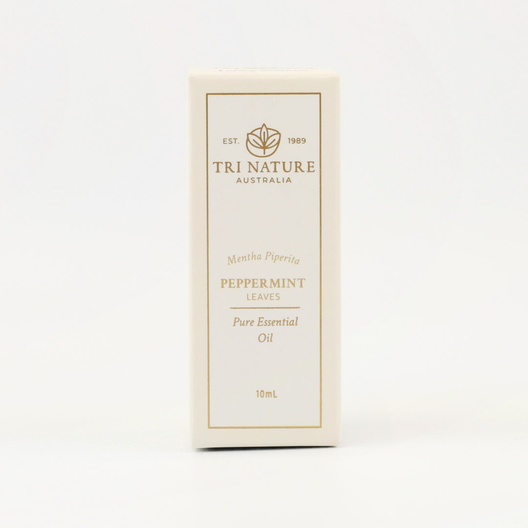 Tri Nature Peppermint Pure Essential Oil 10mL box, front of pack
