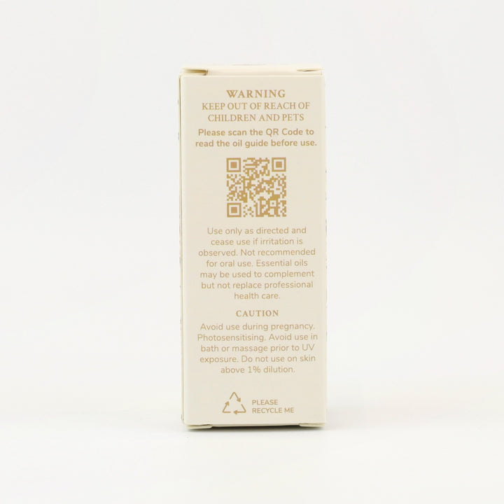 Tri Nature Revitalise Essential Oil Blend box, safety directions and QR code