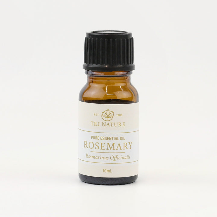Tri Nature Rosemary Pure Essential Oil 10mL amber glass bottle