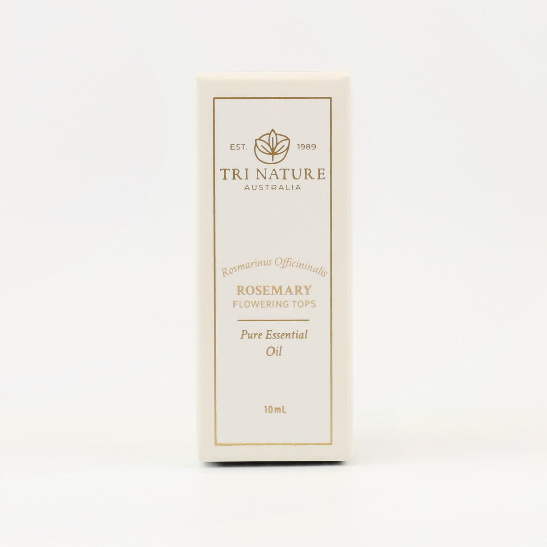 Tri Nature Rosemary Pure Essential Oil 10mL box, front of pack