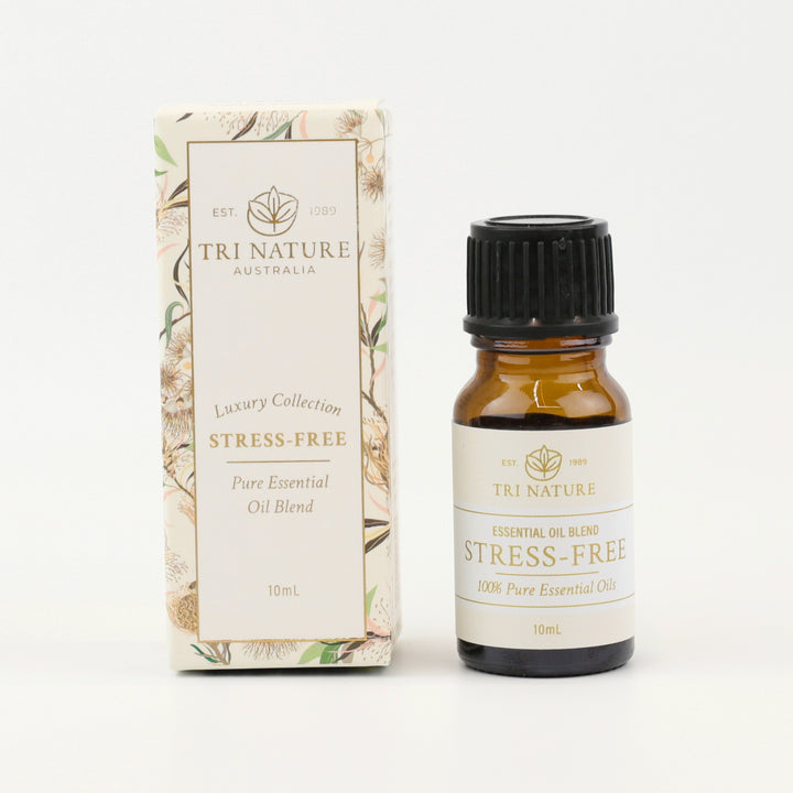 Tri Nature Stress-Free Essential Oil Blend 10mL bottle with gift box