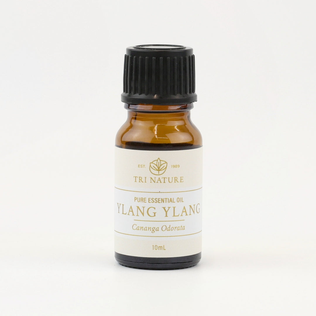 Tri Nature Ylang Ylang Pure Essential Oil 10mL amber glass bottle