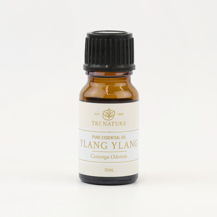 Tri Nature Ylang Ylang Pure Essential Oil 10mL amber glass bottle