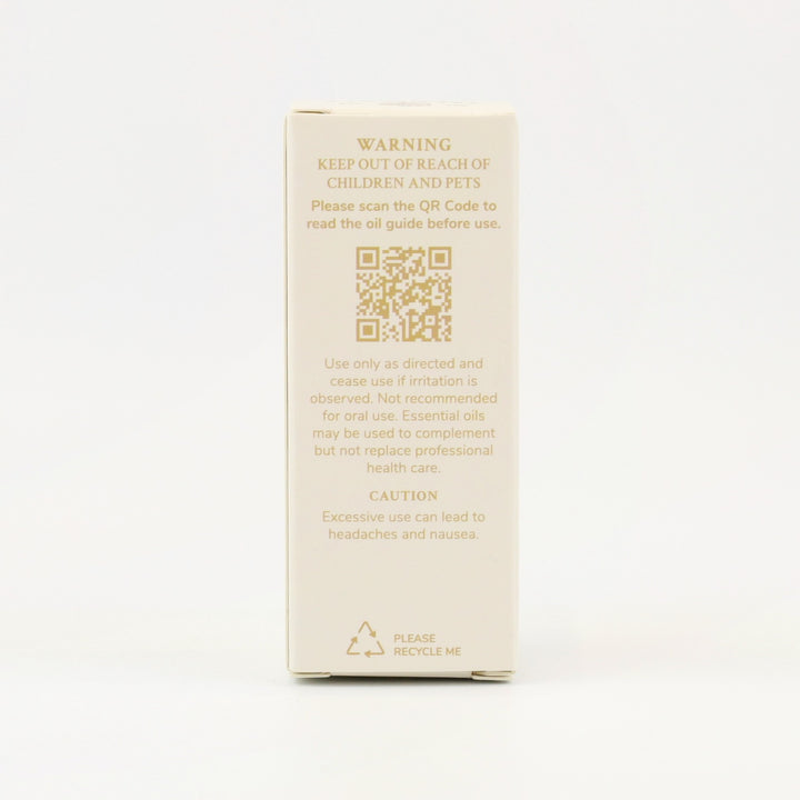 Tri Nature Ylang Ylang Pure Essential Oil box, safety directions and QR code