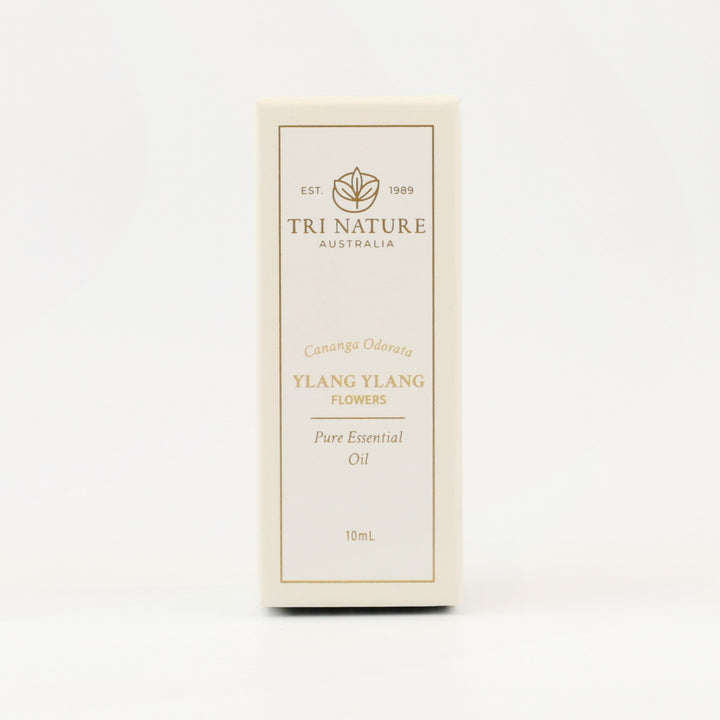 Tri Nature Ylang Ylang Pure Essential Oil 10mL box, front of pack
