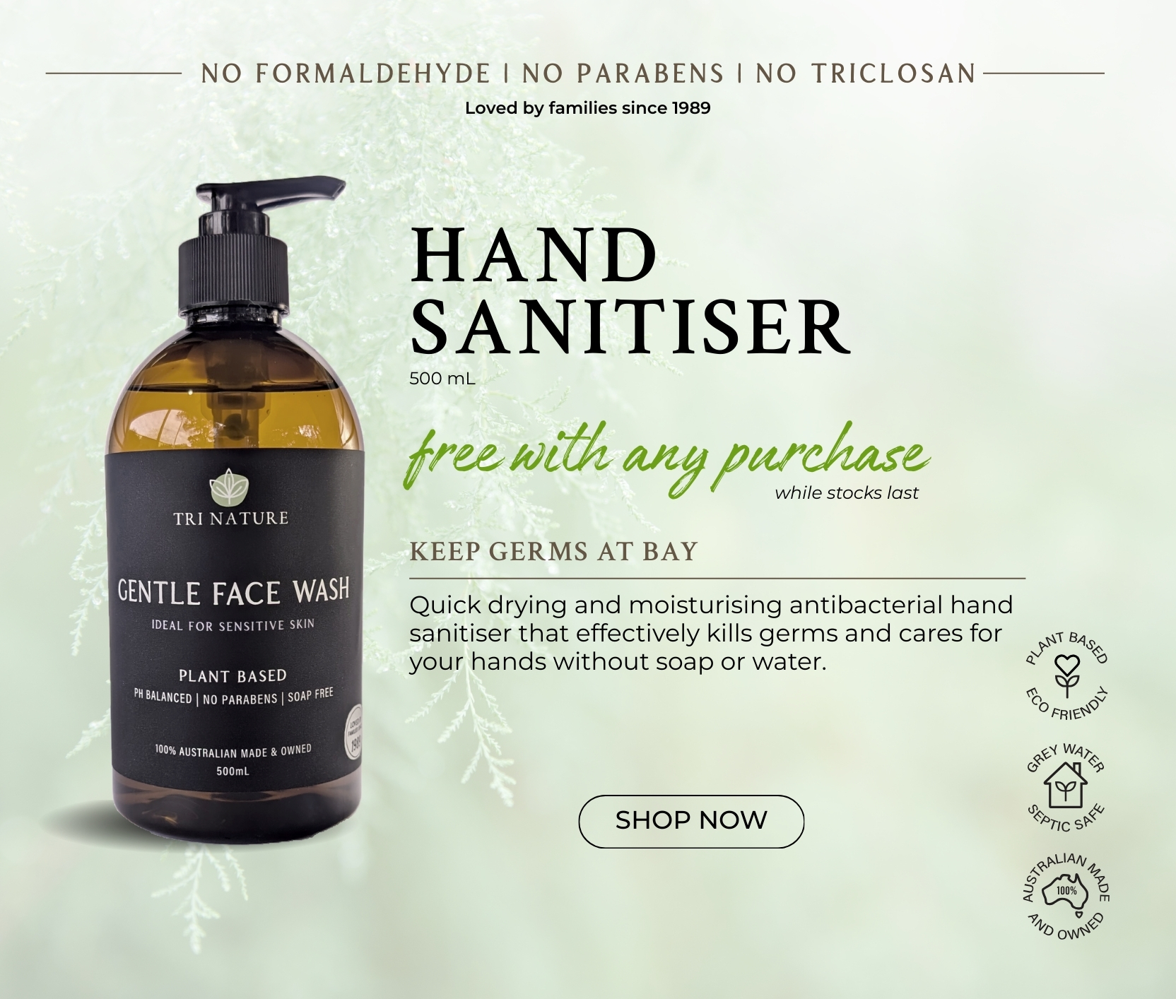 free hand sanitiser eco