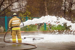 spraying PFAS